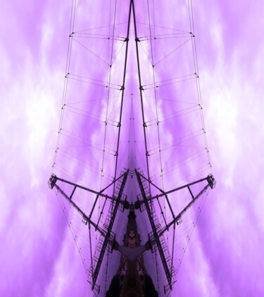 Arte digitale intitolato "Ship Viola" da Simone Bellucci, Opera d'arte originale, Collage digitale
