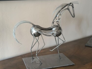 Sculpture titled "Elegance" by David Morelle, Original Artwork, Metals