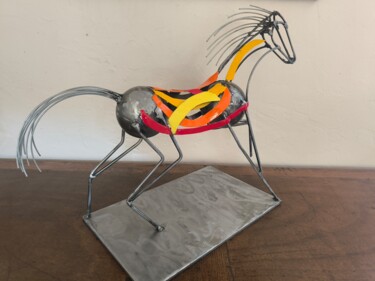 Sculpture titled "Fulgurance" by David Morelle, Original Artwork, Metals