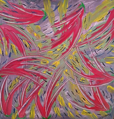 Peinture intitulée "Expression N°66" par Joelle Girard, Œuvre d'art originale, Acrylique Monté sur Châssis en bois