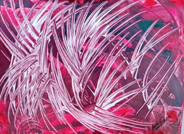 绘画 标题为“Epanouissement N°27” 由Joelle Girard, 原创艺术品, 丙烯 安装在木质担架架上