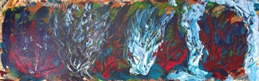 Peinture intitulée "Sous la mer N°31" par Joelle Girard, Œuvre d'art originale, Acrylique Monté sur Châssis en bois
