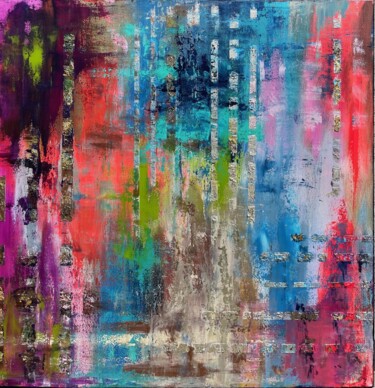 Serene Garden Painting titled "Serene Garden" by Andrea Elek, Original Artwork, Acrylic Mounted on Wood Stretcher frame
