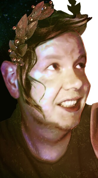 Digital Arts titled "Begegnung" by Andreas Pinternagel, Original Artwork, Manipulated Photography Mounted on Wood Stretcher…