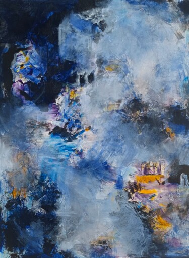 Painting titled "Les notes" by Alyssa Pasquier, Original Artwork, Acrylic Mounted on Wood Stretcher frame