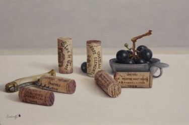 La réunion des grands crus ! Schilderij getiteld "La réunion des gran…" door Reza Sarrafi, Origineel Kunstwerk, Olie