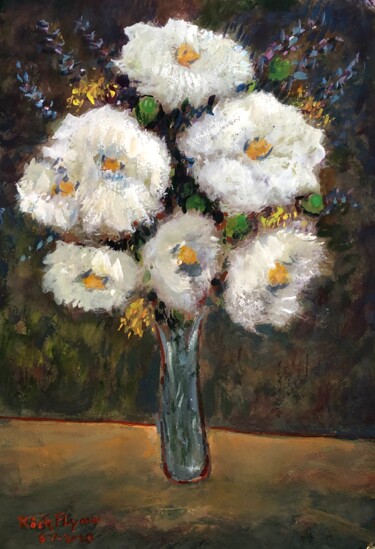 Painting titled "FOWERS FROM SAN JUA…" by Richard Flynn Flynn, Original Artwork, Watercolor