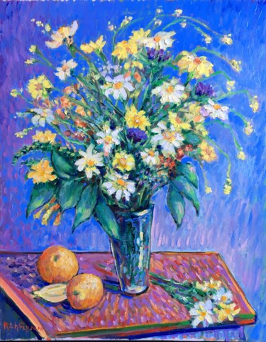 Ζωγραφική με τίτλο "SPRING FLOWERS OF S…" από Richard Flynn Flynn, Αυθεντικά έργα τέχνης, Λάδι Τοποθετήθηκε στο Ξύλινο φορεί…