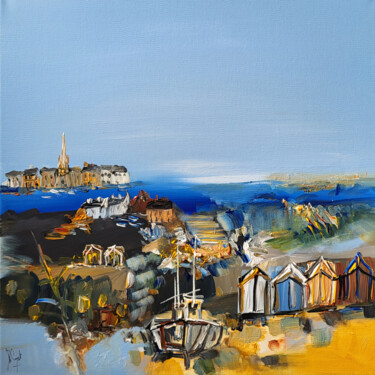 Painting titled "Un penchant pour le…" by Muriel Cayet, Original Artwork, Acrylic Mounted on Wood Stretcher frame