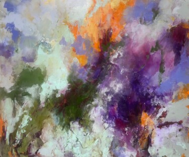 Painting titled "The dance of streams" by Miri Baruch, Original Artwork, Acrylic