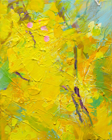 Peinture intitulée "2.2 Abstract floral…" par Oxerma, Œuvre d'art originale, Acrylique Monté sur Châssis en bois