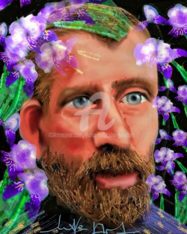 数字艺术 标题为“Vincent van Gogh an…” 由Yuliia Velychko (JulVelArt), 原创艺术品, 数字油画