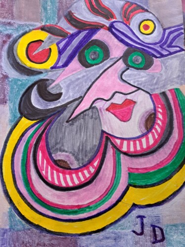 Doux Rêveur Peinture intitulée "Doux Rêveur" par Jacques Desvaux (JD), Œuvre d'art originale, Acrylique