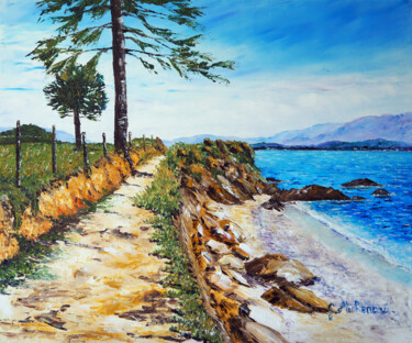 Littoral Corse Pintura titulada "Littoral Corse" por Gyslaine Pachet Micheneau, Obra de arte original, Oleo Montado en Bastidor de camilla…