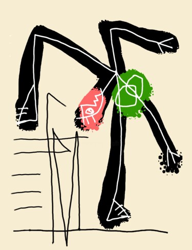 Arte digitale intitolato "Faire la roue" da Franck Vidal, Opera d'arte originale, Pittura digitale