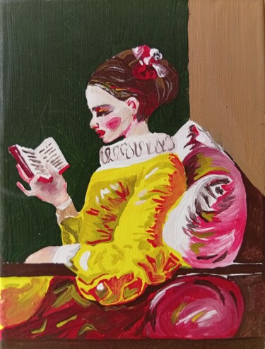 Malerei mit dem Titel "Portrait einer Frau…" von Hatice Diker, Original-Kunstwerk, Acryl
