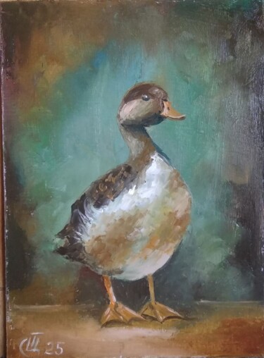 绘画 标题为“Painting "Duckling"” 由Sergiy Tsymbalov, 原创艺术品, 油