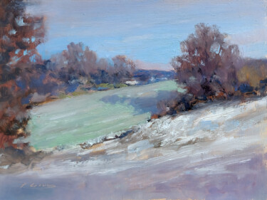 Peinture intitulée "End of Winter" par Pascal Giroud, Œuvre d'art originale, Huile