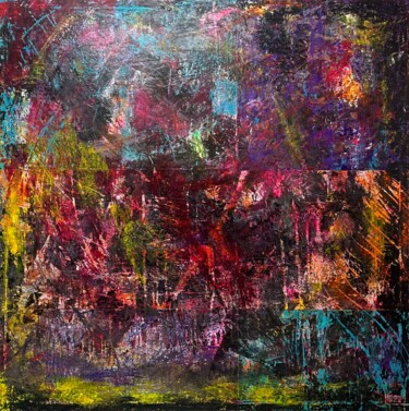 Schilderij getiteld "Self portrait/Disor…" door Uday Mastenbroek, Origineel Kunstwerk, Acryl