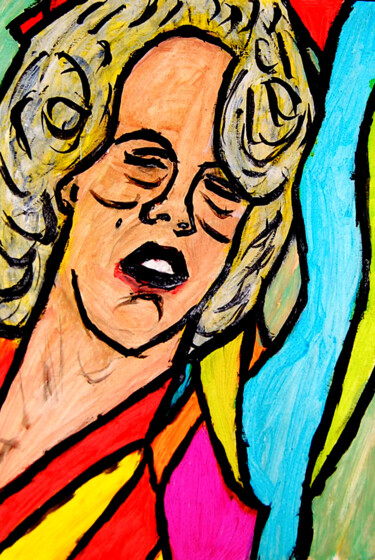 Peinture intitulée "La femme qui dort" par José Espiguinha, Œuvre d'art originale, Acrylique