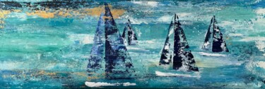 Painting titled "Océan 17 Acrylique…" by Mg, Original Artwork, Acrylic