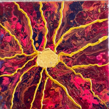 Peinture intitulée "RED" par Nathalie Dantec, Œuvre d'art originale, Acrylique Monté sur Châssis en bois