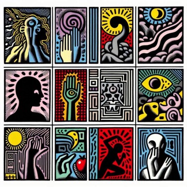 Arte digitale intitolato "NUMB 014" da Karavix, Opera d'arte originale, Immagine generata dall'IA