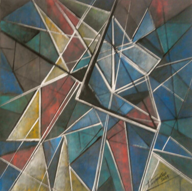 绘画 标题为“Abstrato cubista MA…” 由Antonio Guimaraes, 原创艺术品, 丙烯