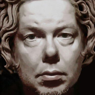 数字艺术 标题为“Selbstportrait entf…” 由Andreas Pinternagel, 原创艺术品, 操纵摄影 安装在纸板上