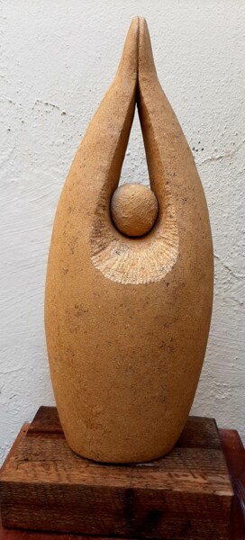 Sculpture intitulée "Plongeon" par Lorette Perret, Œuvre d'art originale, Pierre