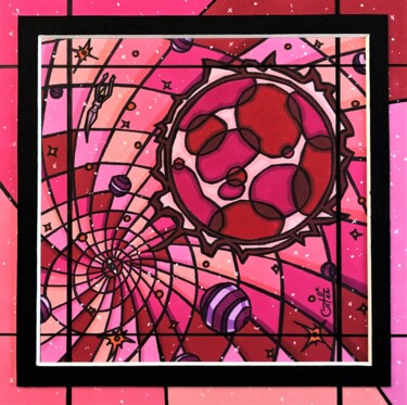 Drawing titled "(121) - union cosmi…" by Vincent Gibert, Original Artwork, Marker