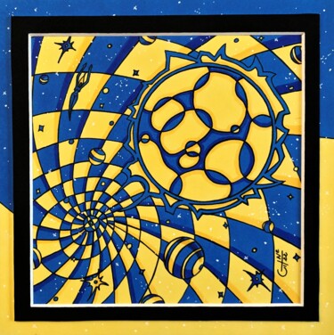 Tekening getiteld "(122) - union cosmi…" door Vincent Gibert, Origineel Kunstwerk, Marker