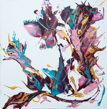 绘画 标题为“Abstraction 1” 由Corinne Jolly (CoJo), 原创艺术品, 丙烯 安装在纸板上