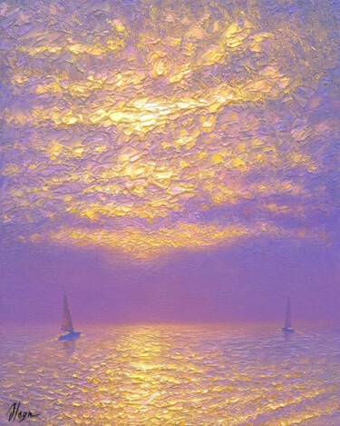 Sea 05 Malerei mit dem Titel "Sea 05" von Dmitry Oleyn, Original-Kunstwerk, Öl Auf Keilrahmen aus Holz montiert