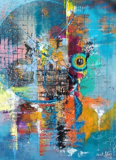Painting titled "Roue libre" by Erick Lafare, Original Artwork, Acrylic
