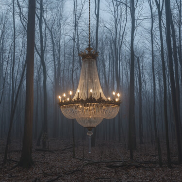 "Sky Chandelier 4" başlıklı Dijital Sanat Nikaleona tarafından, Orijinal sanat, AI tarafından oluşturulan görüntü
