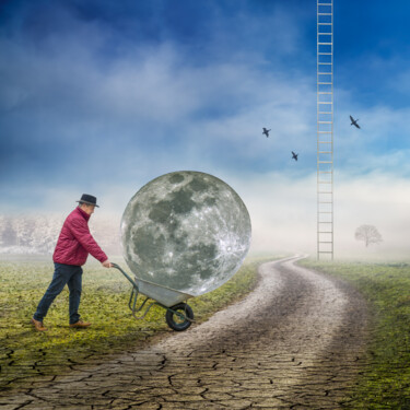 Photography titled "Instabilités #18" by Alain Rappeneau, Original Artwork, Manipulated Photography Mounted on Aluminium