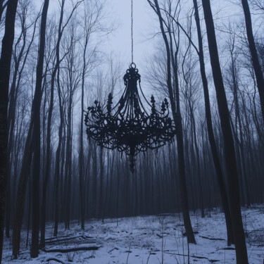 "Sky Chandelier 15" başlıklı Dijital Sanat Nikaleona tarafından, Orijinal sanat, AI tarafından oluşturulan görüntü