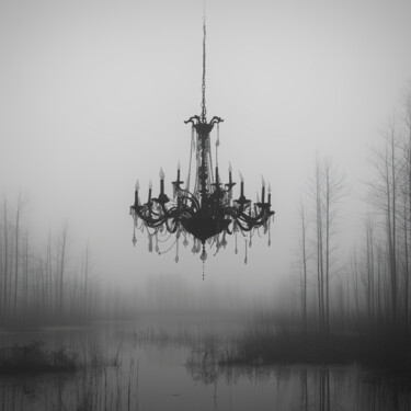 Digital Arts titled "Sky Chandelier 18" by Nikaleona, Original Artwork, AI generated image