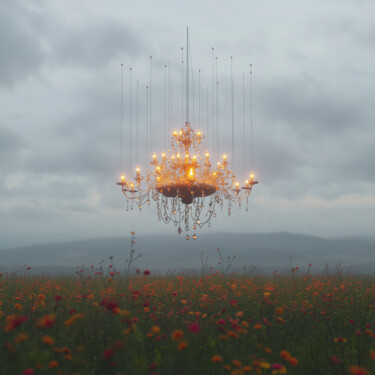 Digital Arts titled "Sky Chandelier 22" by Nikaleona, Original Artwork, AI generated image