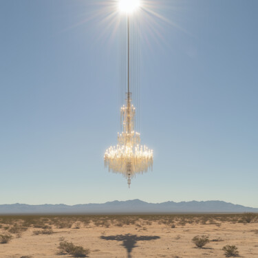 Arte digitale intitolato "Sky Chandelier 25" da Nikaleona, Opera d'arte originale, Immagine generata dall'IA