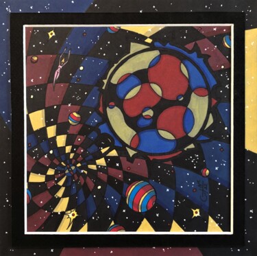 Drawing titled "(128) - union cosmi…" by Vincent Gibert, Original Artwork, Marker