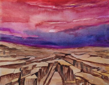 Peinture intitulée "Hopeless sunset" par Milto Sideris, Œuvre d'art originale, Acrylique Monté sur Autre panneau rigide
