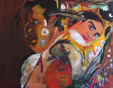 "Music in silence" başlıklı Tablo Ranjith Kk tarafından, Orijinal sanat, Petrol artwork_cat. üzerine monte edilmiş