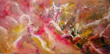 Painting titled "Paix dans le chaos" by Sophie Favéreaux Stéphan, Original Artwork, Oil Mounted on Wood Stretcher frame