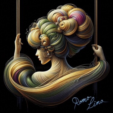 数字艺术 标题为“La Dama del columpi…” 由Rogo Lino, 原创艺术品, AI生成的图像 安装在artwork_cat.上
