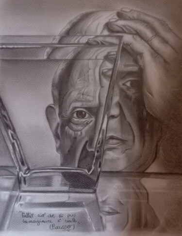 Tekening getiteld "Perspective" door Maria Teresa Napolitano, Origineel Kunstwerk, Grafiet