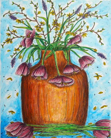 Glorious Springtime 绘画 标题为“Glorious Springtime” 由Kim Miller, 原创艺术品, 水彩