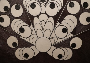 绘画 标题为“"All Eyes On You"” 由Anneke Winterman, 原创艺术品, Linocuts 安装在木板上