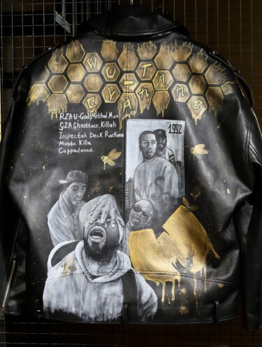 Текстильное искусство под названием "Wu-tang clan" - Serotonin_art_, Подлинное произведение искусства, Акрил